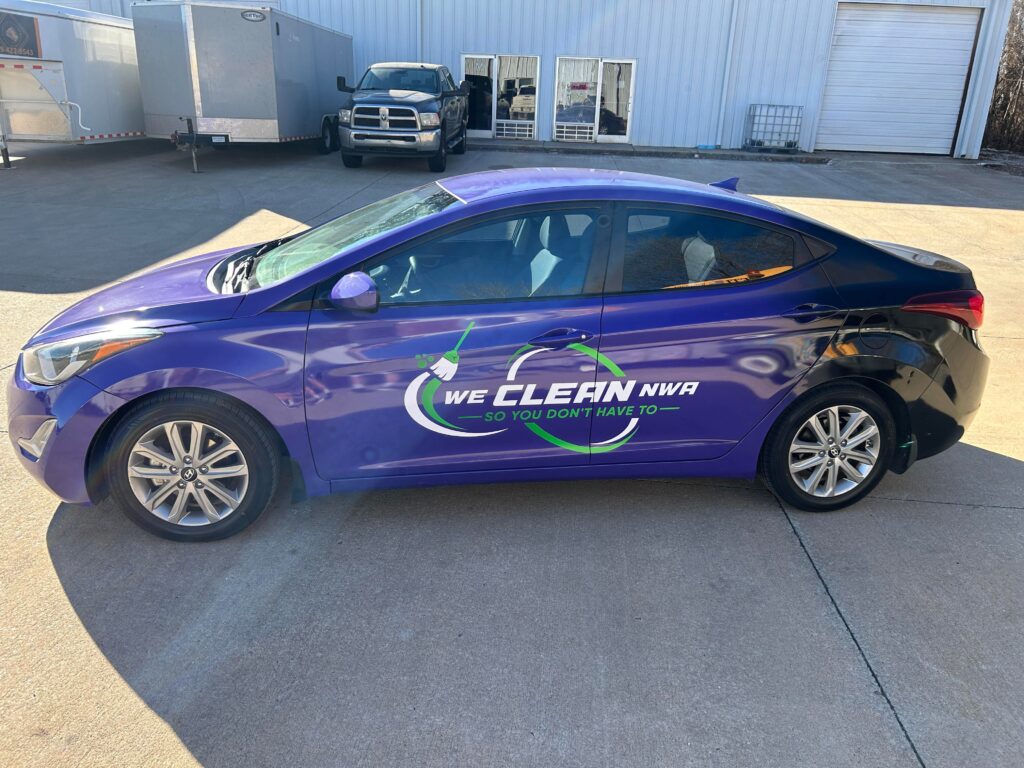 WE Clean NWA company vehicle providing professional commercial cleaning services in Bentonville
